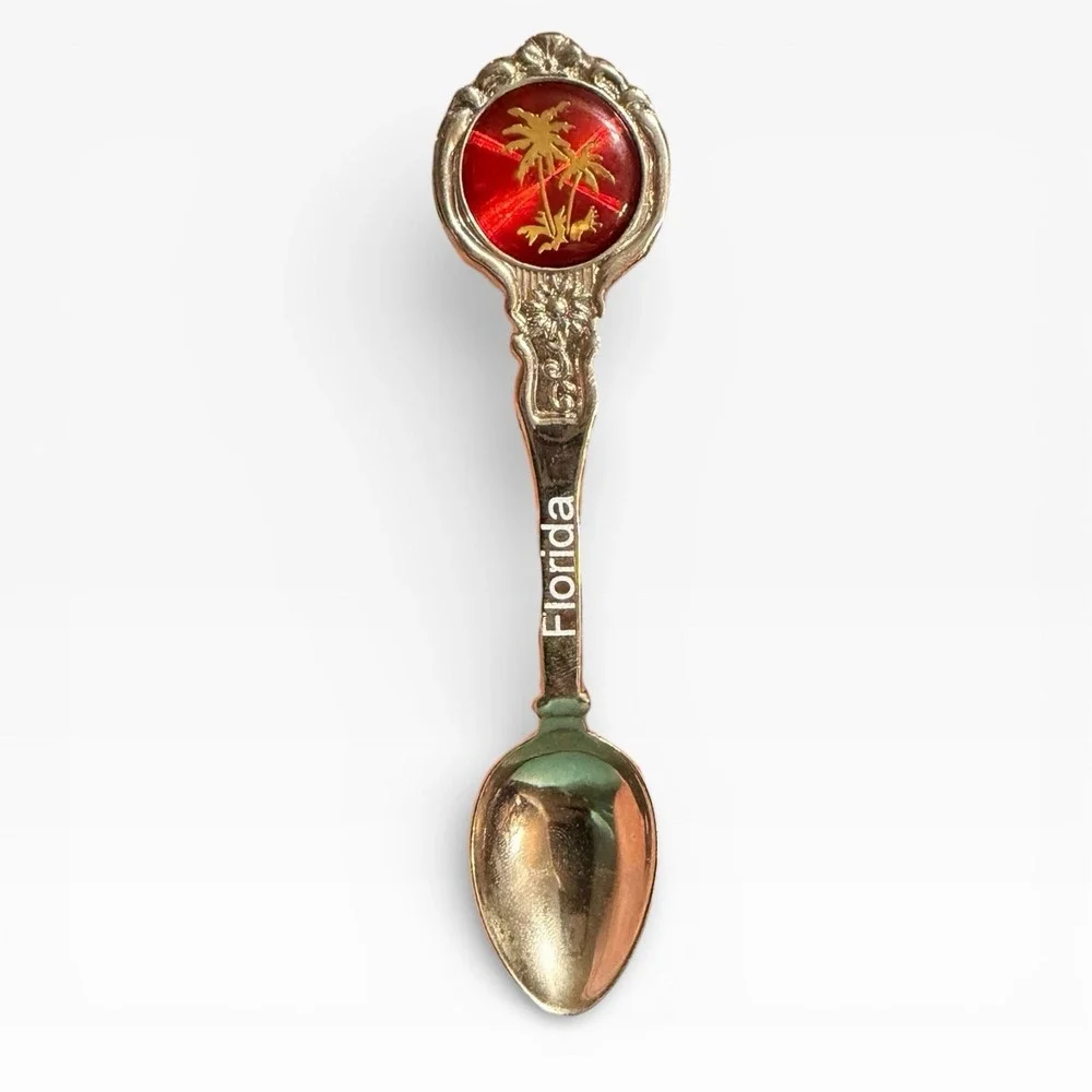 Vintage Souvenir Spoon Set Florida‎ Madeira Beach Gulf Shores Dolphin Shell 3pc